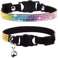 thumbnail image 1 of Mumup 1Pack Cat Collar Breakaway Bling Diamond Rhinestone with Bell Adjustable for Cats and Kitten Girl boy, 1 of 5