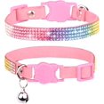 thumbnail image 1 of Mumup 1Pack Cat Collar Breakaway Bling Diamond Rhinestone with Bell Adjustable for Cats and Kitten Girl boy, 1 of 5