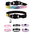 thumbnail image 1 of Mumup 1Pack Cat Collars for Girl Cats with Rhinestone Soft Velvet,Breakaway Cat Collars with Bell,Adjustable Safe Kitten Collar, 1 of 5