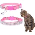 thumbnail image 1 of Mumup 1Pack Rhinestone Cat Collar Breakaway with Bell Safety Buckle, Adjustable Diamond Girl Boy Kitty Cute Comfy Collar for Kitten Tiny Little Pets Rabbits, 1 of 6