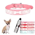 thumbnail image 1 of Mumup 1Pack Small Dog Collar for Female Dogs Bling Diamond Crystal Glitter Jewel Sparkly Rhinestone Cute Cat Pet Animals Puppy Collars Girl for XXS XS Small Medium Large, 1 of 6
