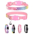thumbnail image 1 of Mumup 1Pack Suede Breakaway Cat Collar with Sparkling Rhinestones & Bell - Soft Adjustable Safe Release Kitten CollaCats, 1 of 7
