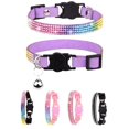 thumbnail image 1 of Mumup 1Pack Suede Breakaway Cat Collar with Sparkling Rhinestones & Bell - Soft Adjustable Safe Release Kitten CollaCats, 1 of 7