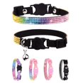 thumbnail image 1 of Mumup 1Pack Suede Breakaway Cat Collar with Sparkling Rhinestones & Bell - Soft Adjustable Safe Release Kitten CollaCats, 1 of 7