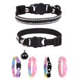 thumbnail image 1 of Mumup 1Pack Suede Breakaway Cat Collar with Sparkling Rhinestones & Bell - Soft Adjustable Safe Release Kitten CollaCats, 1 of 7