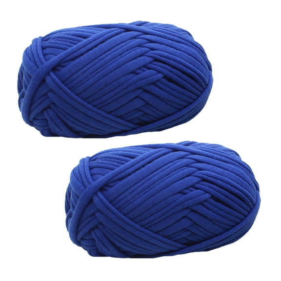 Mumup 2 Pack of Knitting Soild Color Yarn Fabric Crochet Cloth T-Shirt Yarn for DIY Knitted Fabric Art Basket Bag 200g