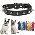 thumbnail image 1 of Mumup Black Spiked Dog Collar for Small Dogs,Mushrooms Rivet Spike Cat Collar Female Girls Soft Pu Leather Studded Spiked Puppy Collars Adjustable for XS S M Pet Collars Male Boys Kitten, 1 of 6