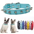 thumbnail image 1 of Mumup Black Spiked Dog Collar for Small Dogs,Mushrooms Rivet Spike Cat Collar Female Girls Soft Pu Leather Studded Spiked Puppy Collars Adjustable for XS S M Pet Collars Male Boys Kitten, 1 of 6