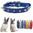 thumbnail image 1 of Mumup Black Spiked Dog Collar for Small Dogs,Mushrooms Rivet Spike Cat Collar Female Girls Soft Pu Leather Studded Spiked Puppy Collars Adjustable for XS S M Pet Collars Male Boys Kitten, 1 of 6