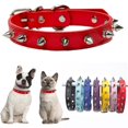 thumbnail image 1 of Mumup Black Spiked Dog Collar for Small Dogs,Mushrooms Rivet Spike Cat Collar Female Girls Soft Pu Leather Studded Spiked Puppy Collars Adjustable for XS S M Pet Collars Male Boys Kitten, 1 of 6
