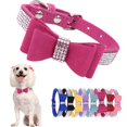 thumbnail image 1 of Mumup Bow Tie Rhinestone Dog Collar Cute Sparkling Crystal Diamond Puppy Kitten Pet Cat Collar for Small Dogs Boys Girls, 1 of 6