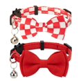 thumbnail image 1 of Mumup Christmas Collar for Cat Pet Breakaway with Bell Bowtie Detachable Bow Adjustable Safety Kitten Puppy Girl Boy 2pcs Christmas, 1 of 6