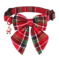thumbnail image 1 of Mumup Christmas Dog Collar, Adjustable Classic Red Plaid Xmas Collars with Removable Bowtie Christmas Dog Collars for Medium Dogs Pets, 1 of 5