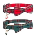 thumbnail image 1 of Mumup Christmas Dog Collar with Bow, Adjustable Red Green Plaid Dog Collars with Removable Bowtie Christmas Collars for Large Dogs Pets, 1 of 5