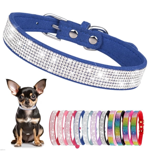 Mumup Dog Collar for Medium Dogs Female, Bling Diamond Fancy Crystal Glitter Pretty Jewel Rhinestone Puppy Dog Collars for Small Medium Large Breed Pet Girl Dogs Cats Kitten