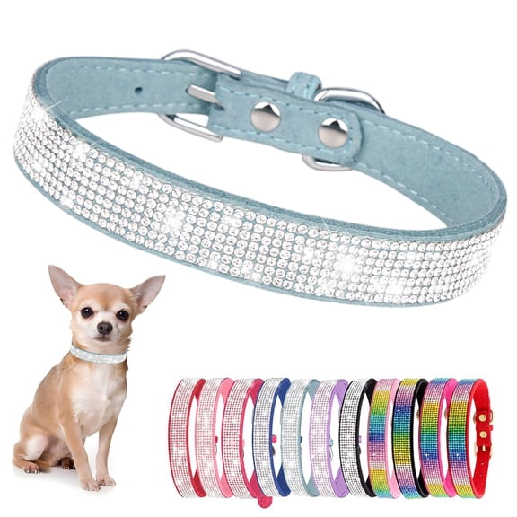 Mumup Dog Collar for Medium Dogs Female, Bling Diamond Fancy Crystal Glitter Pretty Jewel Rhinestone Puppy Dog Collars for Small Medium Large Breed Pet Girl Dogs Cats Kitten