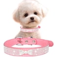 thumbnail image 1 of Mumup Dog Collar for Female Dogs, Diamond Puppy Collar with Bow， Rhinestone Crystal Jeweled Bling Cat Collar for Xs Small Medium Breed Pet Kitten, 1 of 7