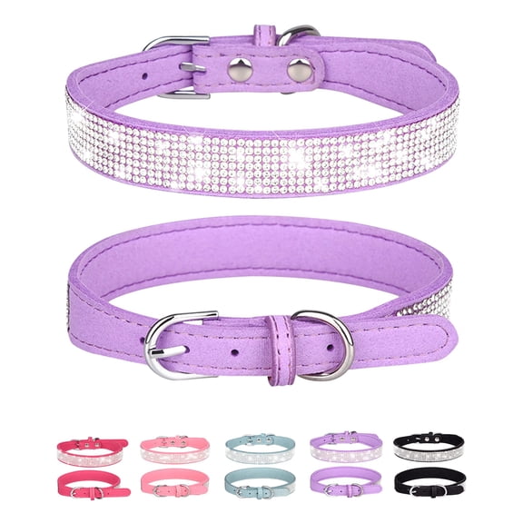 Mumup Dog Collar for Small Medium Large Dogs，Small Dog Collar for Female Dogs, Bling Girl Dog Collars, Pink Dog Collar, Rhinestone Puppy Collars