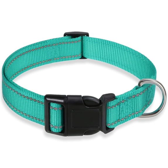 Mumup Reflective Dog Collar with Buckle Adjustable Safety Nylon Collars for Small Medium Large Dogs