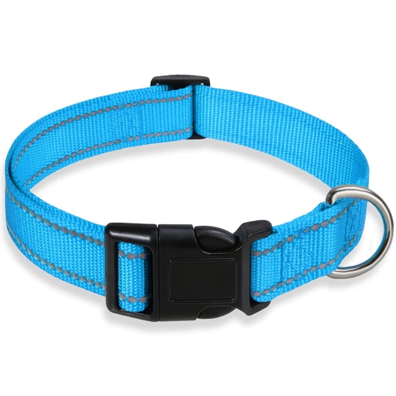 Mumup Reflective Dog Collar with Buckle Adjustable Safety Nylon Collars for Small Medium Large Dogs