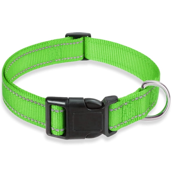 Mumup Reflective Dog Collar with Buckle Adjustable Safety Nylon Collars for Small Medium Large Dogs