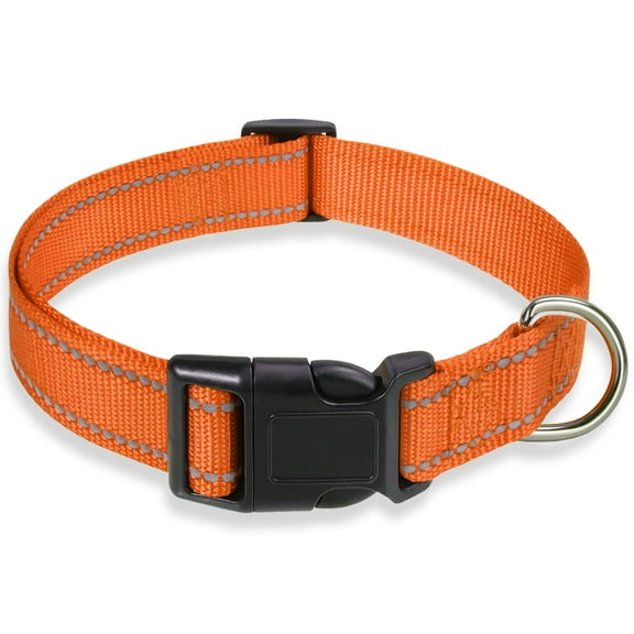 Mumup Reflective Dog Collar with Buckle Adjustable Safety Nylon Collars for Small Medium Large Dogs