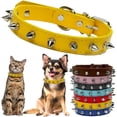 thumbnail image 1 of Mumup Spiked Dog Collar for Small Dogs, Spike Cat Collars PU Leather Studded Spiky Puppy Collars for XS Small Dogs Kitten Male Pets Like Chihuahua, 1 of 7