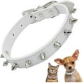 thumbnail image 1 of Mumup Spiked Dog Collars for Small Dogs, Rivet Spike Cat Collar Pu Faux Leather Stud Studded Puppy, 1 of 6