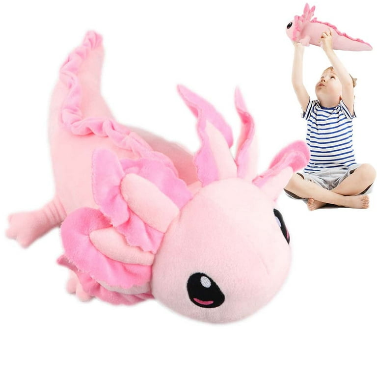 Munboo 18 Axolotl Plush Toy Axolotl Stuffed Animal,Salamander Axolotl  Plush Doll Gifts for Boys Girls Gifts for Children Kids Adults, Pink