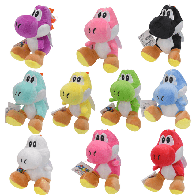 Munboo Super Mario 10Pcs Yoshi Plush Set Toy,6" Yoshi Stuffed Animal