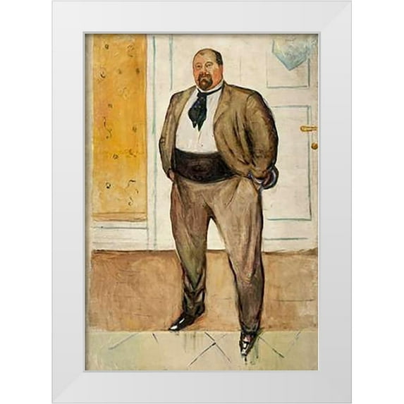 Munch, Edvard 11x14 White Modern Wood Framed Museum Art Print Titled - Consult Museumisten Sandberg, 1901