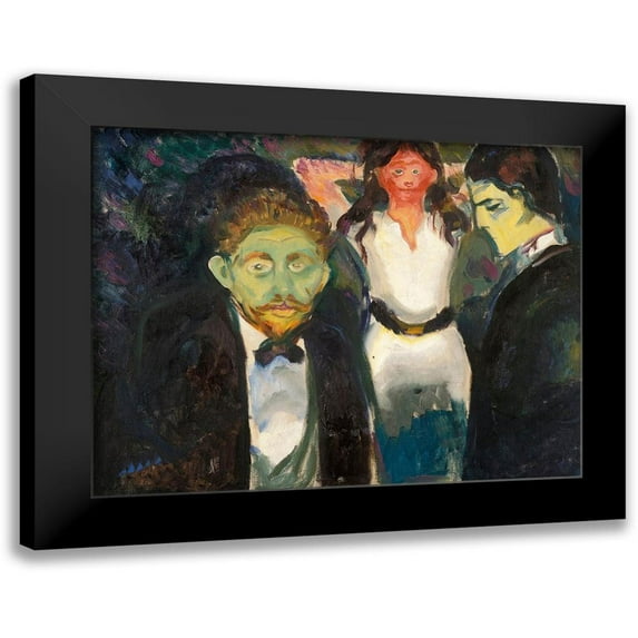 Munch, Edvard 14x12 Black Modern Framed Museum Art Print Titled - Jealousy, 1907