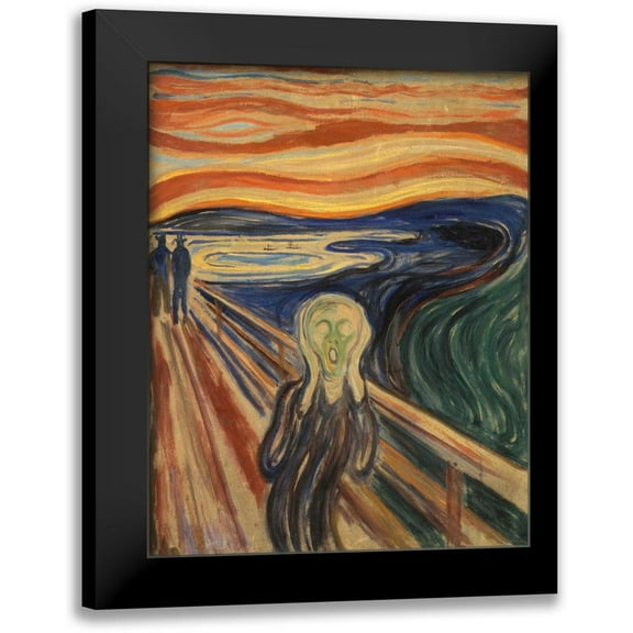 Munch, Edvard 20x24 Black Modern Framed Museum Art Print Titled - The Scream