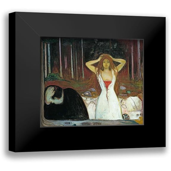 Munch, Edvard 23x20 Black Modern Framed Museum Art Print Titled - Ashes, 1895