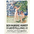 thumbnail image 1 of Munch Norwegian Exhibition Charlottenborg Advert Extra Large XL Wall Art Poster Print, 1 of 3