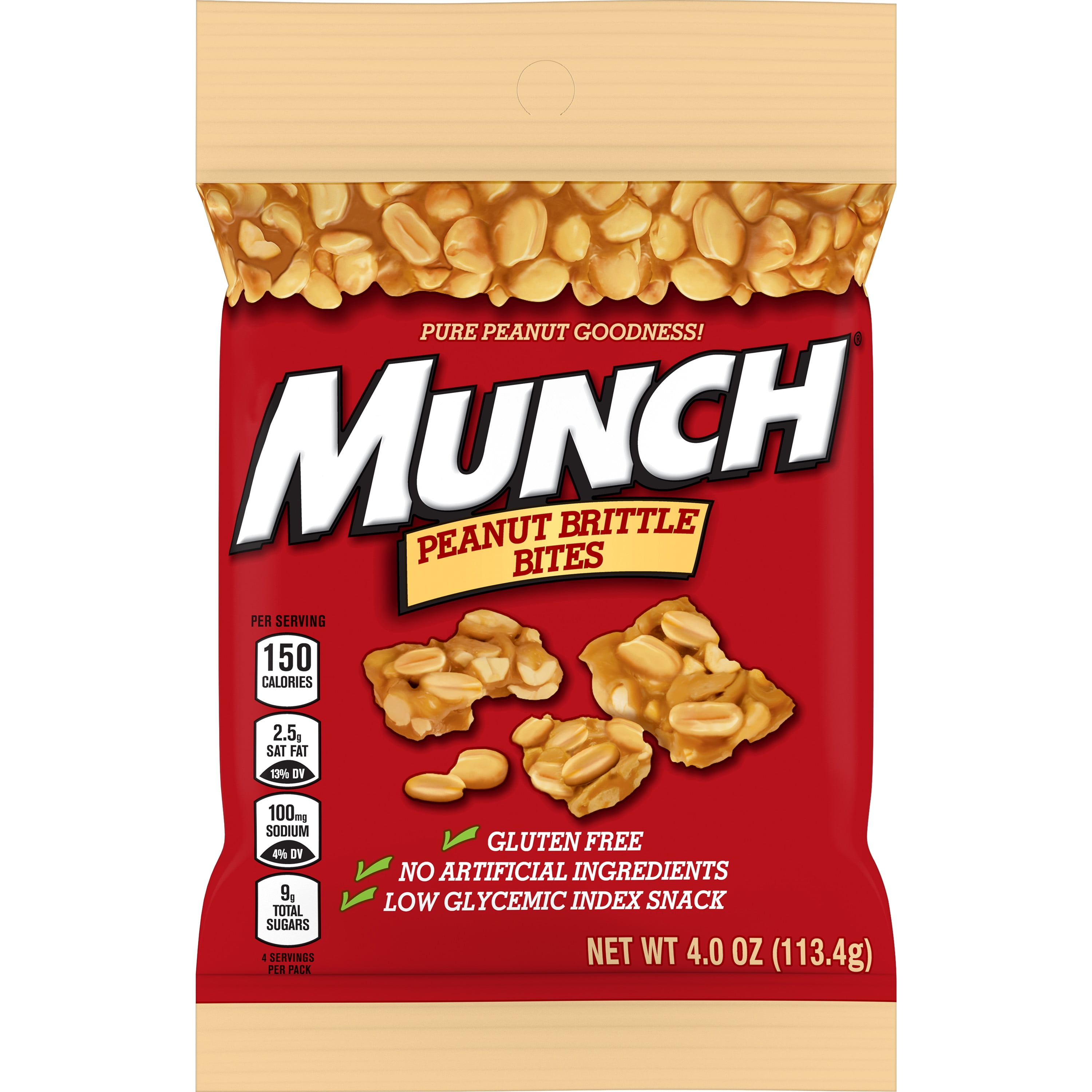 Munch Peanut Brittle Bites 4.0 oz Bag