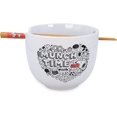 Munch Time Ceramic Ramen Bowl and Chopstick Set 20Ounce Dishwasher