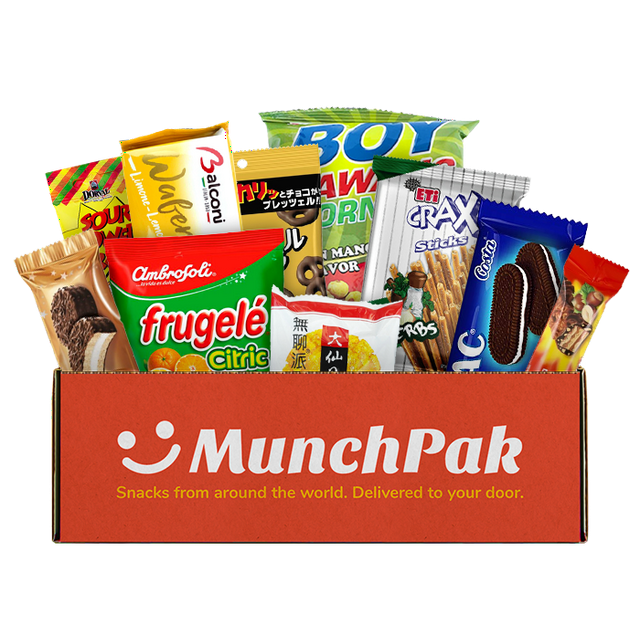 MunchPak International Snack Box (10 Count) - Full Sized Snacks from Around the World