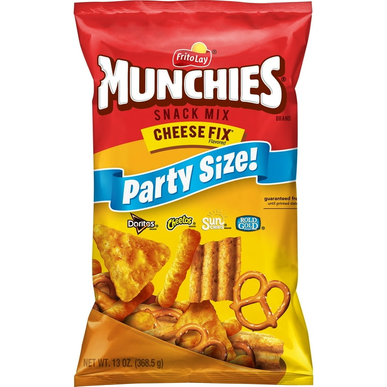Munchies Cheese Fix Party Size Snack Chips 13 Ounce Bag