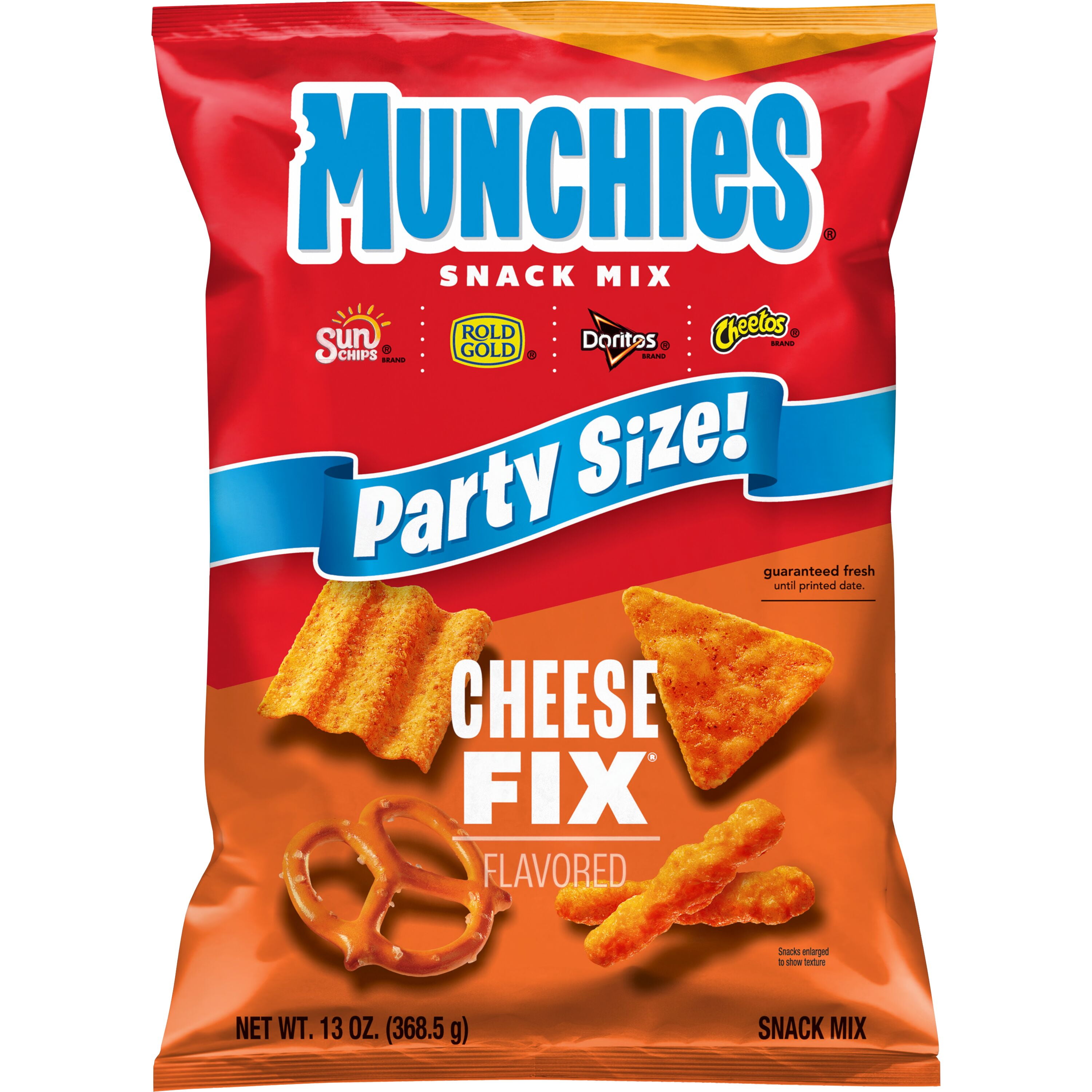 Munchies Cheese Fix Party Size Snack Chips, 13 oz Bag