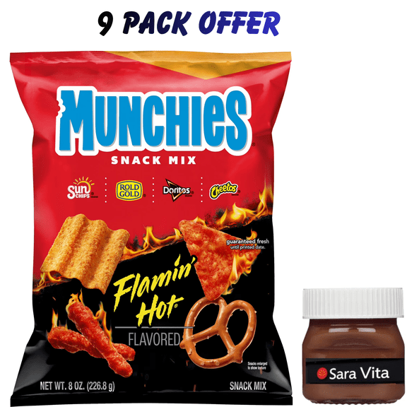 Munchies Flamin' Hot Snack Mix 8 oz. Bag