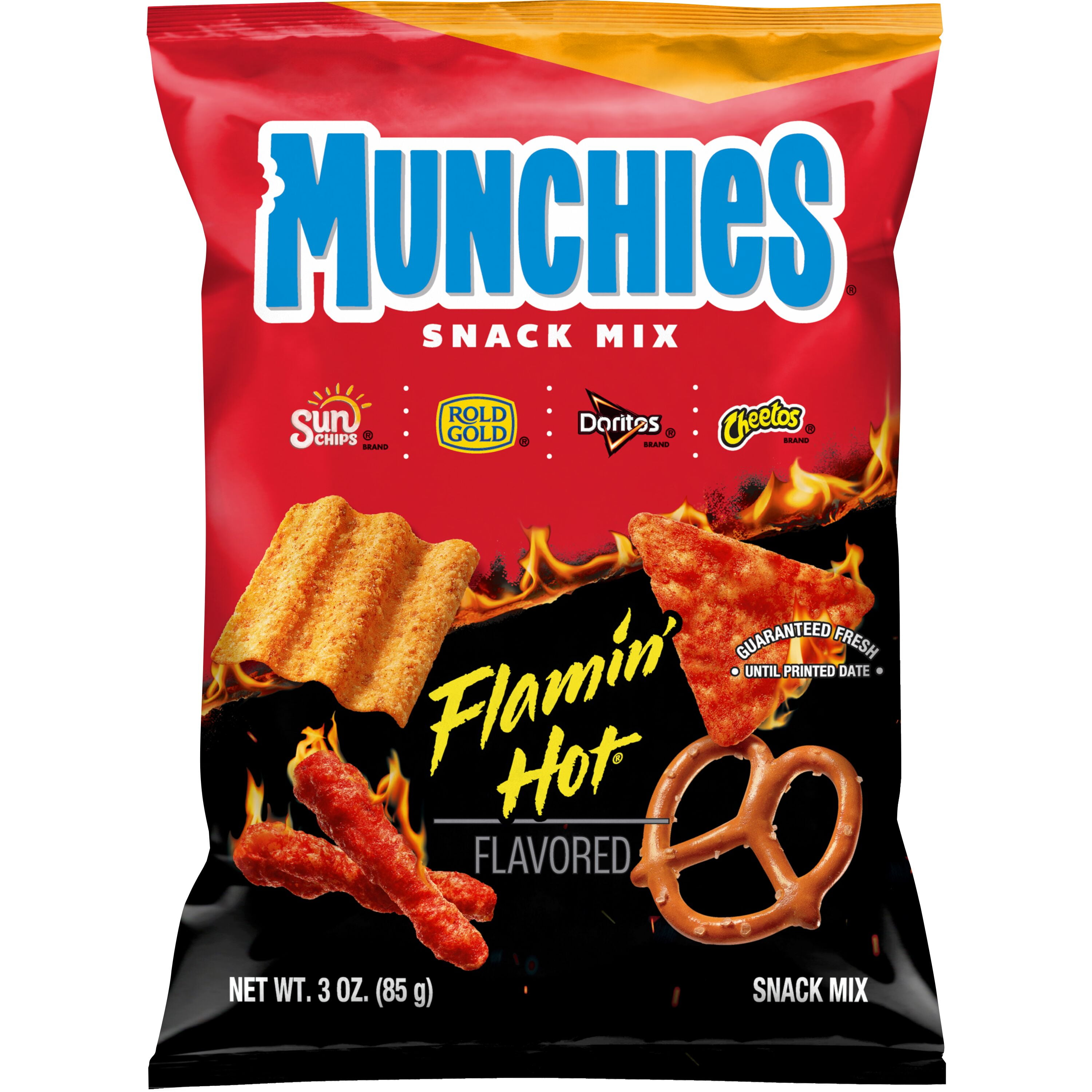 Munchies Flamin' Hot Snack Mix Snack Chips, 3 oz. Bag - Walmart.com