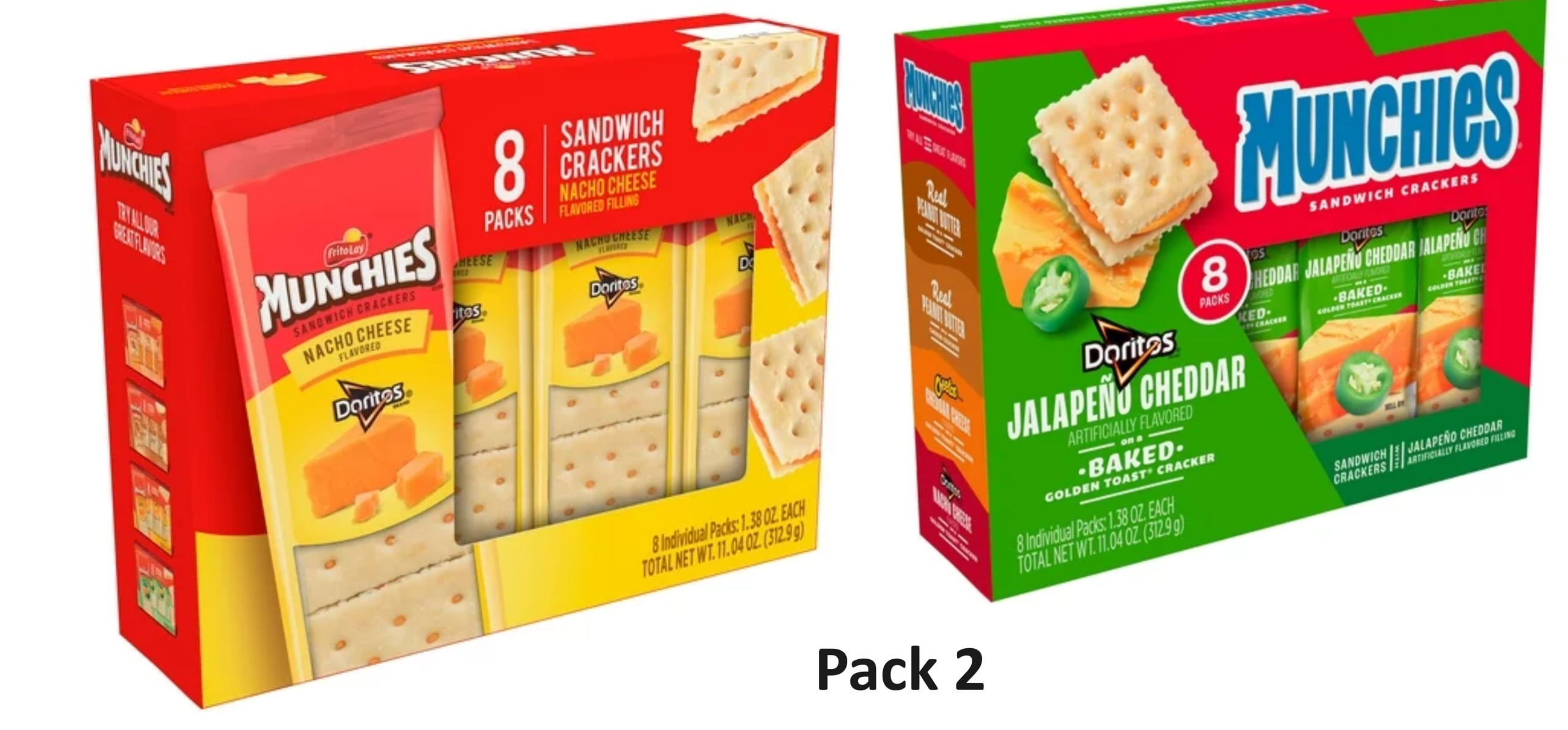 Munchies Sandwich Crackers 2 Packs 11.04 Oz Bundled By (Jalapeno