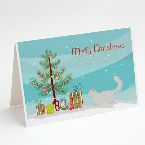 Munchkin 2 Cat Merry Christmas Greeting Cards and Envelopes Pack of 8