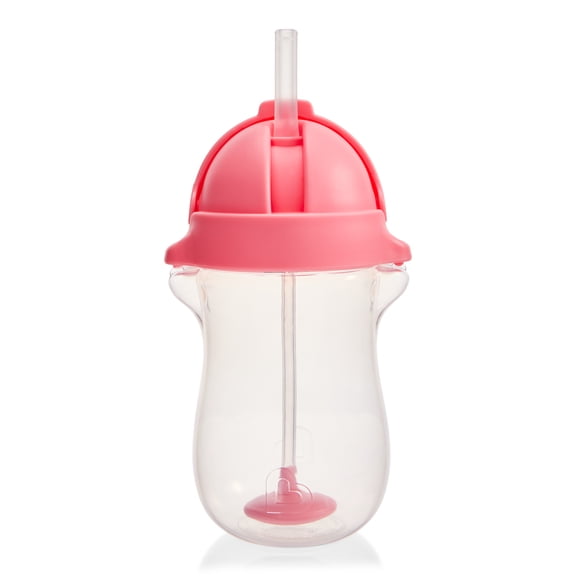 Munchkin® Any Angle™ Weighted Toddler Straw Cup with Click Lock™ Lid, 10 oz, Pink, Unisex