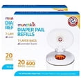 thumbnail image 1 of Munchkin Arm & Hammer Diaper Pail Refill Bags, 2 x 20 Bags, 1 of 3