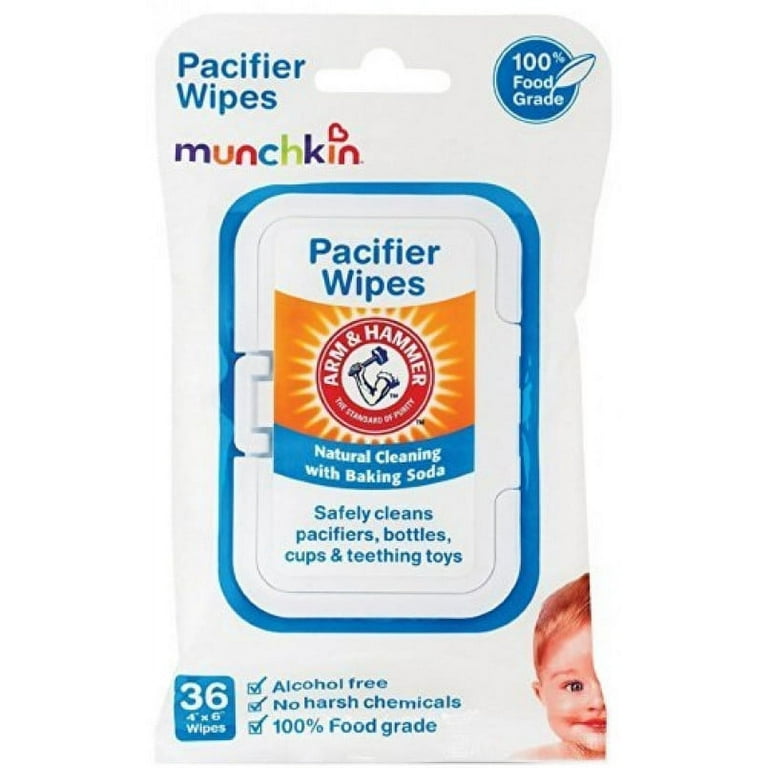 Munchkin Arm & Hammer Pacifier Wipes (4 Packs of 36 wipes each) 36 Count  (Pack of 4) 