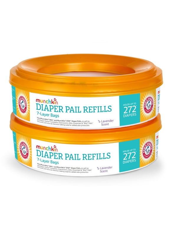 Munchkin Arm and Hammer Diaper Pail Refill Rings, 544 Count, 2 Pack