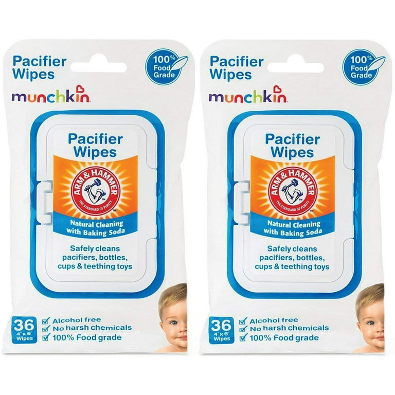 Munchkin Arm and Hammer Pacifier Wipes, White 72 Count 