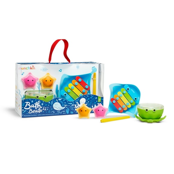 Munchkin Bath Beats Toddler Bath Toy Gift Set, 4 Piece Count, Unisex